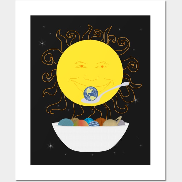 Sun Eating Planets for Breakfast Wall Art by ahadden